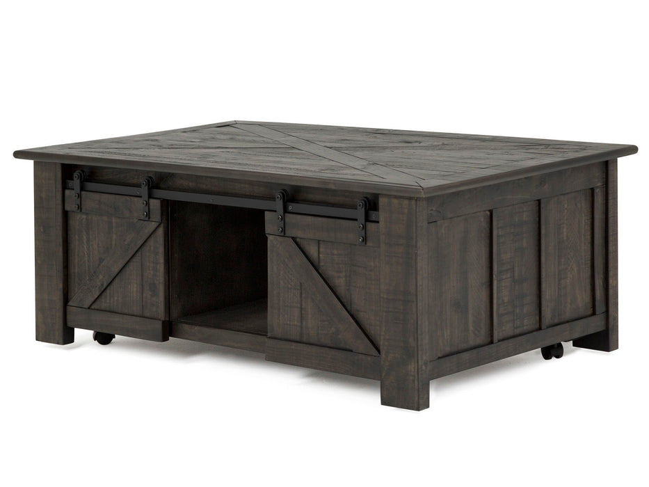 Garrett - Rectangular Lift-top Cocktail Table With Casters - Weathered Charcoal Magnussen Furniture