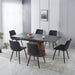 Extendable Dining Table With Cone Base And 6 Dining Chairs - Brown / Black Home Essentials