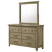 Pelton - 6 Drawer Dresser With Mirror - Oak Furniture Max