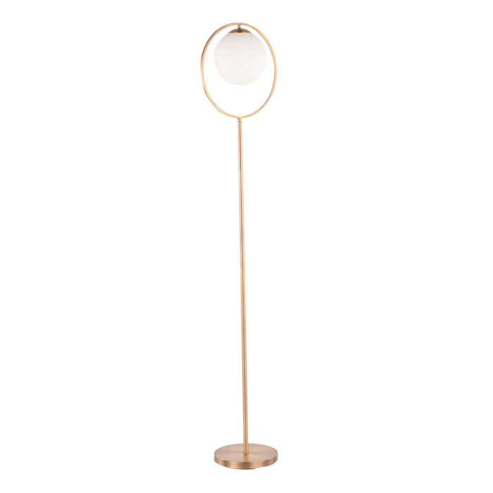 Moon - Contemporary Floor Lamp - Gold / Frosted