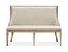 Lancaster - Bench With Upholstered Seat & Back - Dovetail Gray Magnussen Furniture