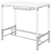 Tonneson - Bar Table With Trestle Base And Wine Storage - White Furniture Max