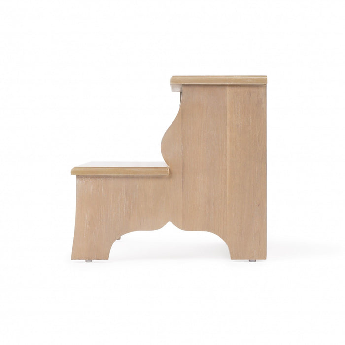 Manufactured Wood Backless Chair - Natural