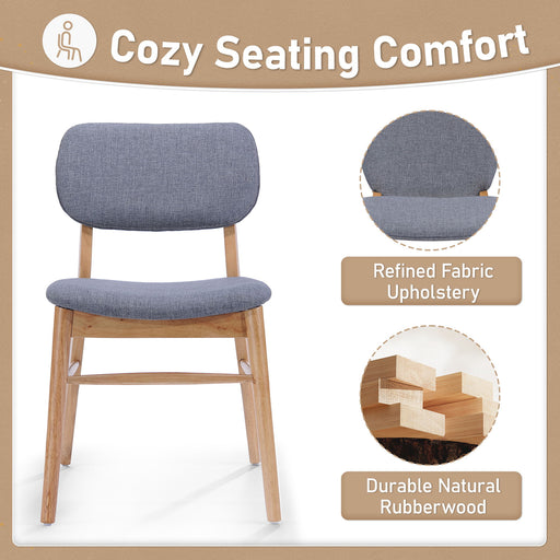 Voyager Upholstered Accent Chair With Splayed Legs And Wood Frame (Set of 2) Noble House