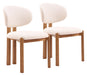 Rosetta - Dining Chair (Set of 2) - Beige / Walnut Zuo Modern