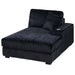6 Piece Modular Sectional Sofa Set Upholstered Living Room Plush Couch With Cup Holders And USB Port - Black Home Essentials