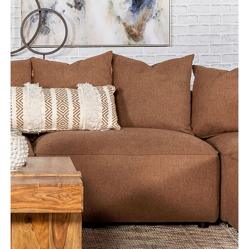 Colleen - Armless Chair With Pillows - Terracotta Furniture Max