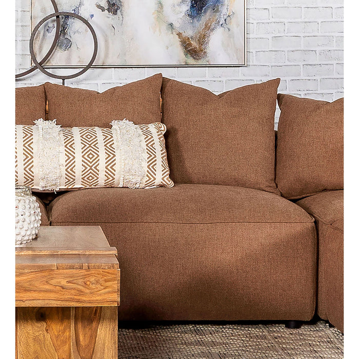 Colleen - Armless Chair With Pillows - Terracotta Furniture Max