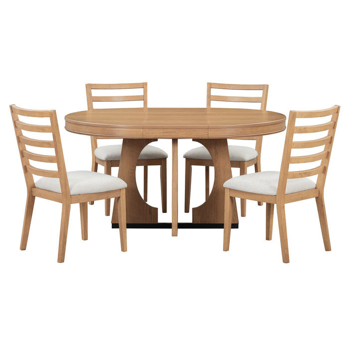 Round Dining Table Set For 4 With Chairs Hearth and Haven