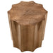 Drum Accent Side Table, Stylish Scalloped Design 8th Street