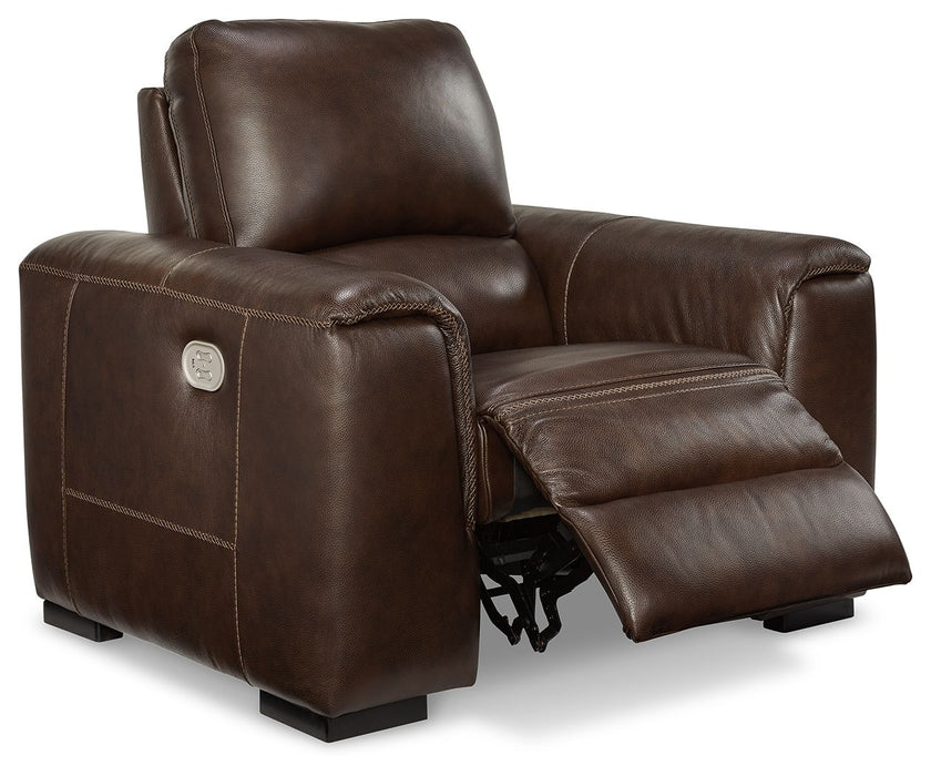 Alessandro - PWR Recliner/Adj Headrest - Walnut Signature Design by Ashley®