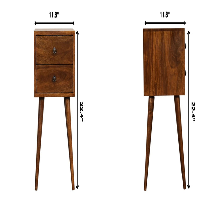 Mini 2 Drawer Nightstand Artisan Furniture