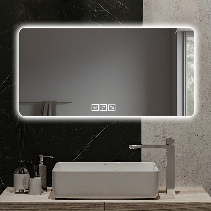 LED Bathroom Mirror With 3 Color Dimmable Backlight Daily Nest