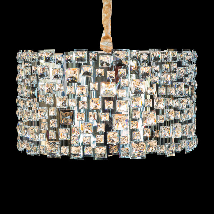 Michael Amini Lighting - Facets 6-Light Crystal Chandelier - Chrome Michael Amini