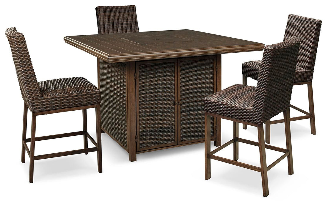 Paradise Trail - Outdoor Fire Pit Table Set Signature Design by Ashley®