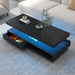 LED Coffee Table With 2 Drawers And Display Shelves Hearth and Haven