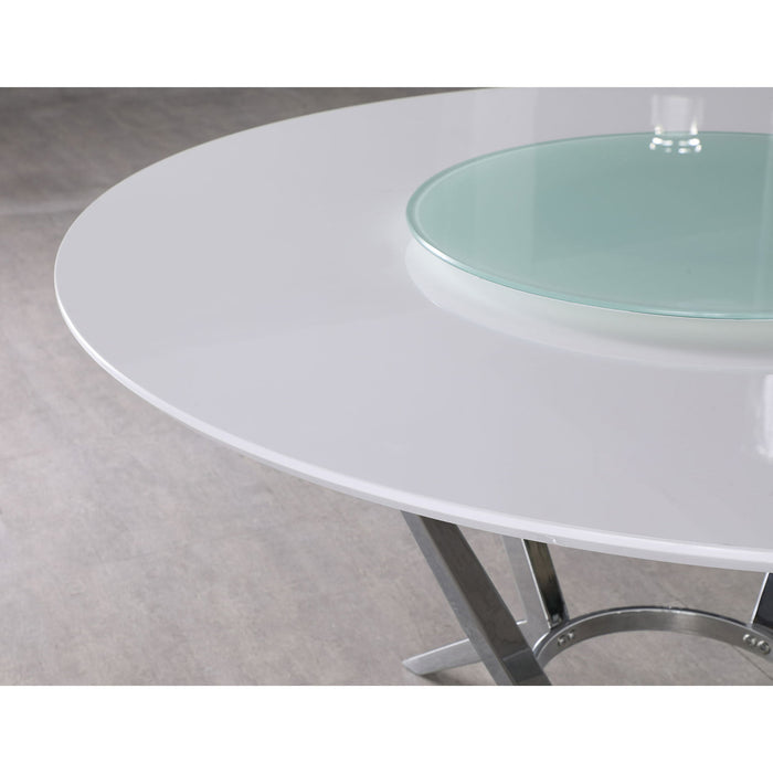 Anchor - Round Dining Table - Gloss White Furniture Max