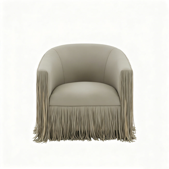 Isle - Swivel Chair With Fringe Accent Home Essentials