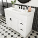 Bathroom Vanity Set, Fluted Cabinet With Soft Close Doors & Drawers, 3 Faucet Holes, Sink Included - White Home Essentials