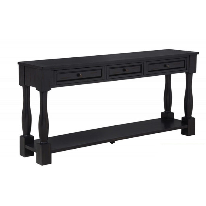 Long Console Table With Drawers And Shelf