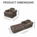 Convertible 2 In 1 Armrest Sofa For Bedroom Home Essentials