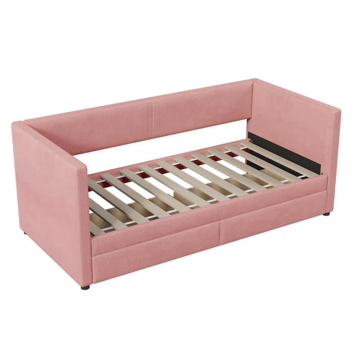 Daybed With Two Drawers And Wood Slat Halcyon Home