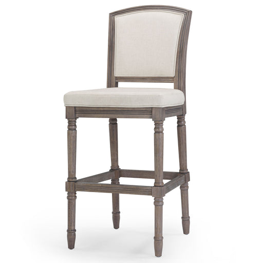 Stool With Upholstered Seat And Back Home Essentials
