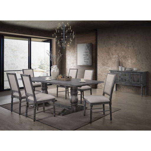 Leventis - 30" Dining Table - Weathered Gray ACME
