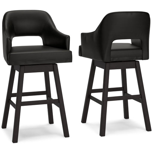 Tallenger - Upholstered Swivel Barstool (Set of 2) Signature Design by Ashley®
