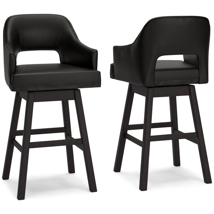 Tallenger - Upholstered Swivel Barstool (Set of 2) Signature Design by Ashley®