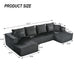 U-Shaped Modular Sectional Sofa With Double Chaise, Oversized Deep Seat For Living Room Home Essentials