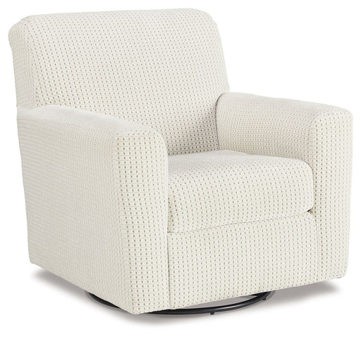 Herstow - Swivel Glider Accent Chair - Ivory Signature Design by Ashley®