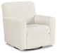 Herstow - Swivel Glider Accent Chair - Ivory Signature Design by Ashley®