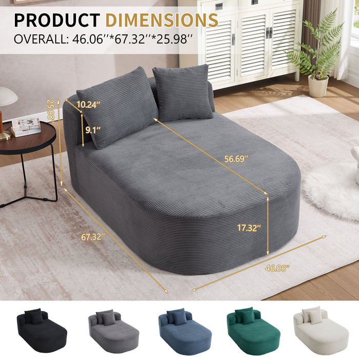 Oversized Chaise Lounge Sofa Bed With Deep Seat And Soft Pillows Home Essentials