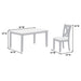 7 Piece Dining Room Furniture, Table And 6 Chairs Set - Gray Home Essentials