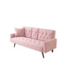 Sofa Bed With Nail Head Trim And Cup Holders - Pink Home Essentials