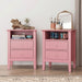 Fluted Nightstand With 2 Drawers Home Essentials