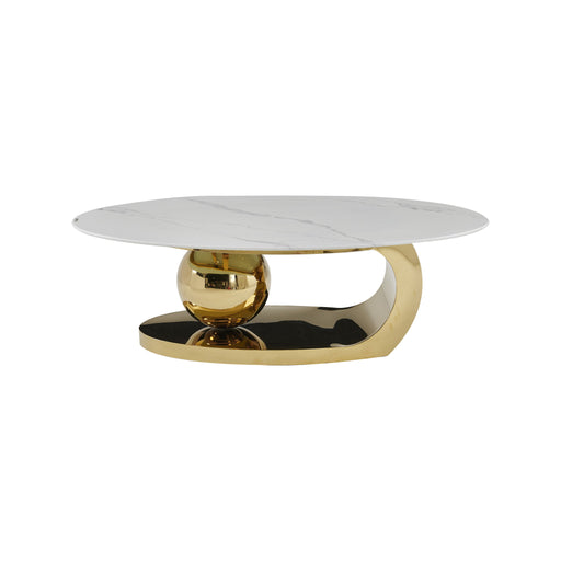 Oval Coffee Table With Geometric Precision Home Essentials