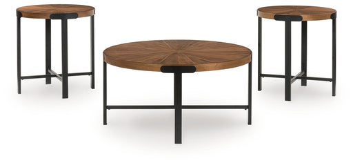 Crosstrail - Occasional Table Set (Set of 3) - Brown Signature Design by Ashley®