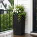 Solhome - Square Planter Box For Patio - Black Daily Nest
