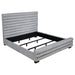 Fandango - Eastern Bed With Rolled Tufting - Gray Furniture Max