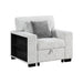 Prato - Chair With Storage And USB - Gray Matrix Furniture Group