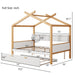 House Bed With Bookshelf Storage Hearth and Haven