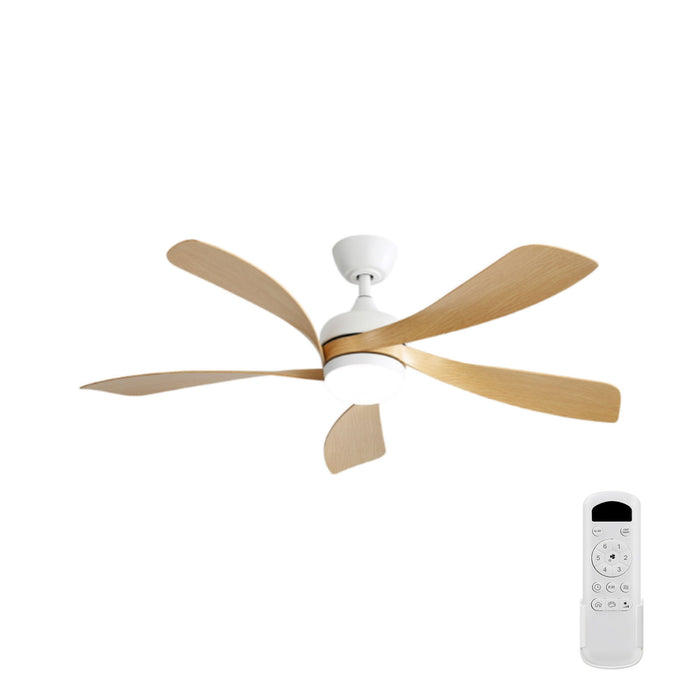 52" Ceiling Fan With 3 Color Dimmable LED Light, 5 Blades, Remote Control, Reversible DC Motor Daily Nest
