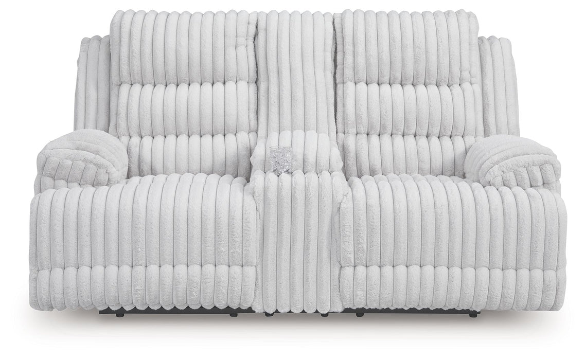 Rhines Falls - 2 Pc. - Power Reclining Sofa And Loveseat - Alloy Signature Design by Ashley®