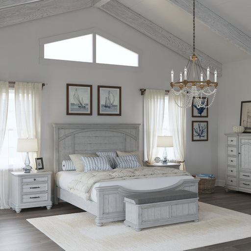 Queen Panel Bed - Gray - Wood Emerald Home