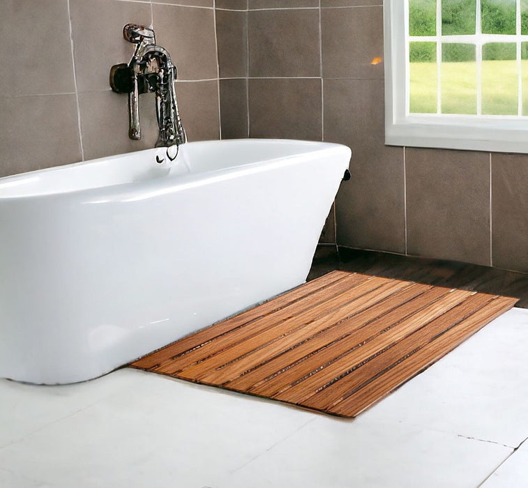 20" Premium Shower Bath Mat - Teak