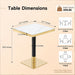 Square Dining Table & Pedestal For Kitchen - Black / Gold / White Home Essentials