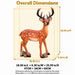 Lifelike Deer Statue With Detachable Antlers, Outdoor Garden Decor - Brown / Yellow Daily Nest