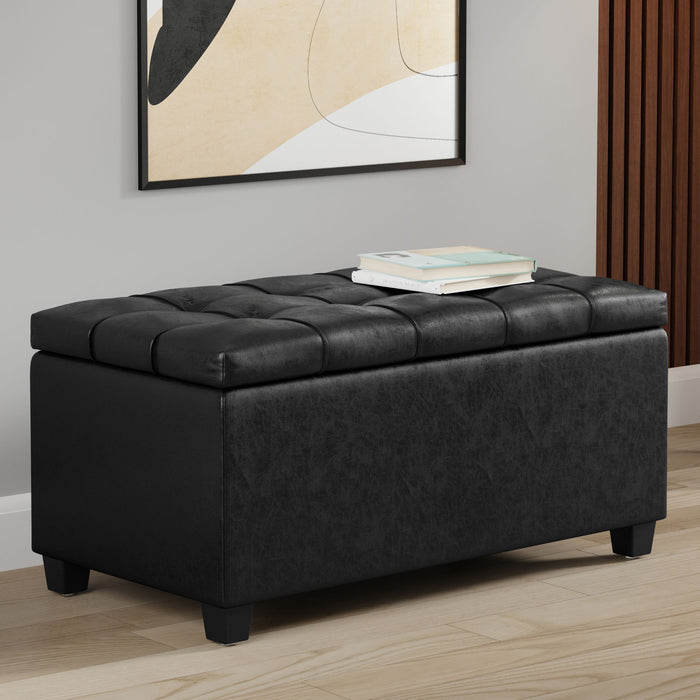 Sienna - Transitional Storage Ottoman Bench Simpli-Home